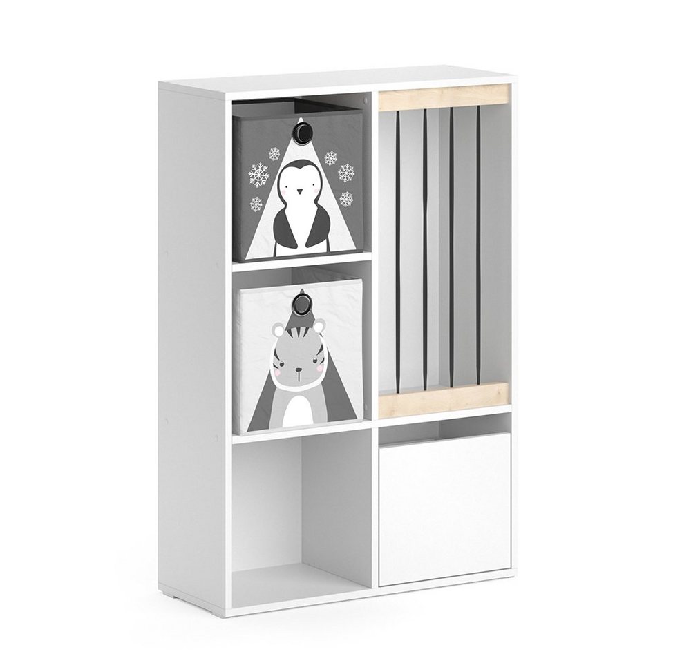 Vicco Bücherregal Luigi, Weiß, 72 x 107.8 cm mit 2 Faltboxen opt.5 Vicco Bücherregal Luigi, Weiß, 72 x 107.8 cm mit 2 Faltboxen opt.5 von Vicco
