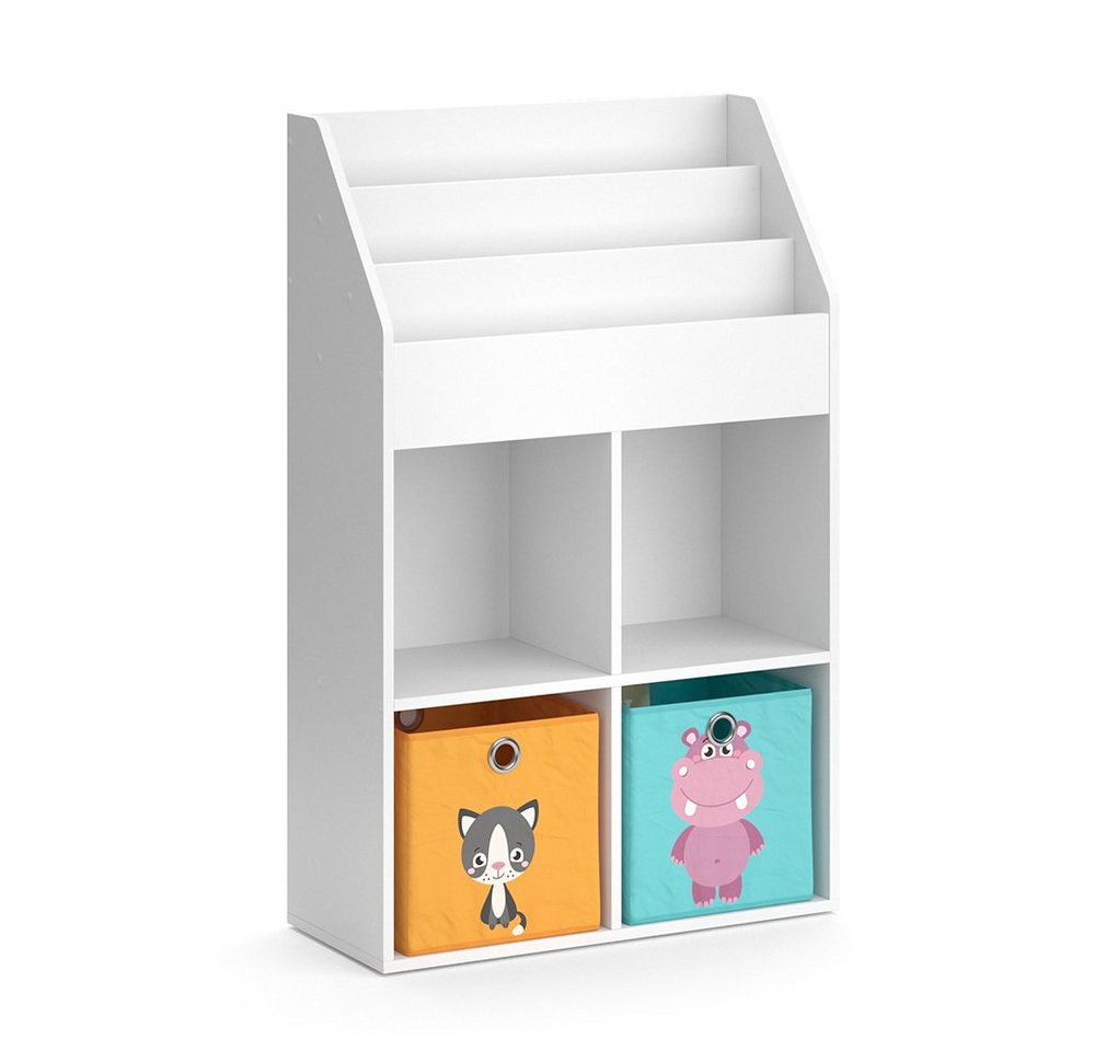 Vicco Bücherregal Luigi, Weiß, 72 x 114.2 cm mit 2 Faltboxen Vicco Bücherregal Luigi, Weiß, 72 x 114.2 cm mit 2 Faltboxen von Vicco