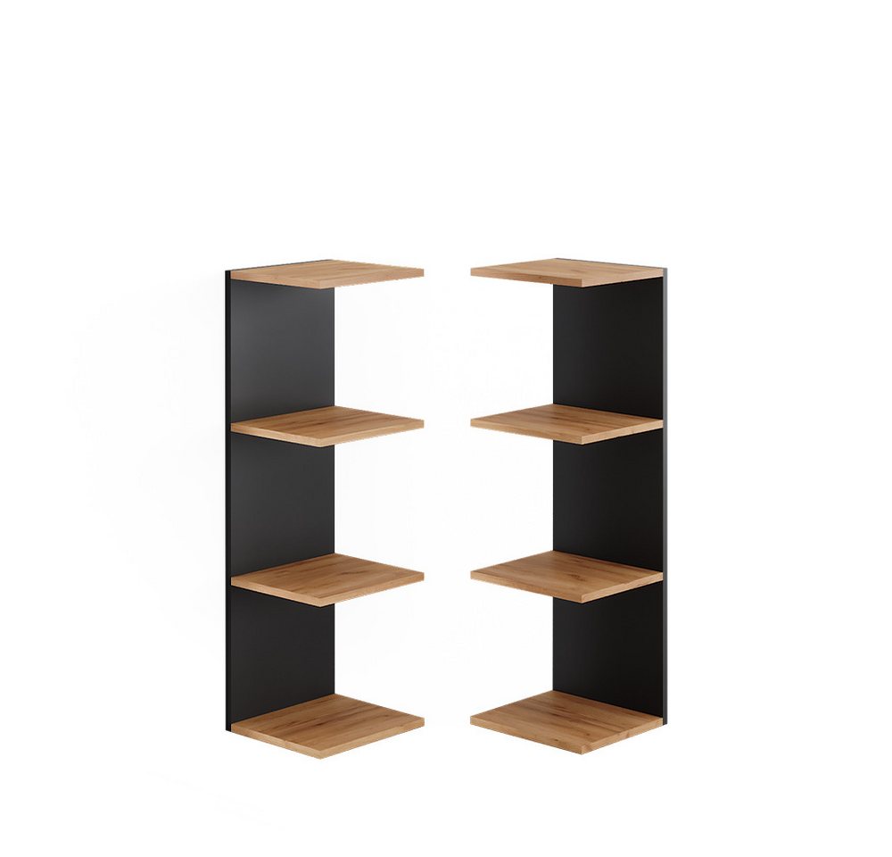 Vicco Bücherregal Paolo, Anthrazit/Goldkraft Eiche, 30 x 95 cm 2er Set Vicco Bücherregal Paolo, Anthrazit/Goldkraft Eiche, 30 x 95 cm 2er Set von Vicco