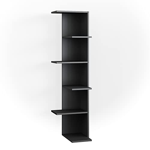 Vicco Eckregal Tera, stehendes Bücherregal, Anthrazit, 37 x 140.1 cm von Vicco