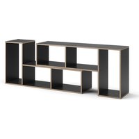 Bücherregal Tetrix, Anthrazit, 112.8 x 56.4 cm 2er Set Vicco von Vicco