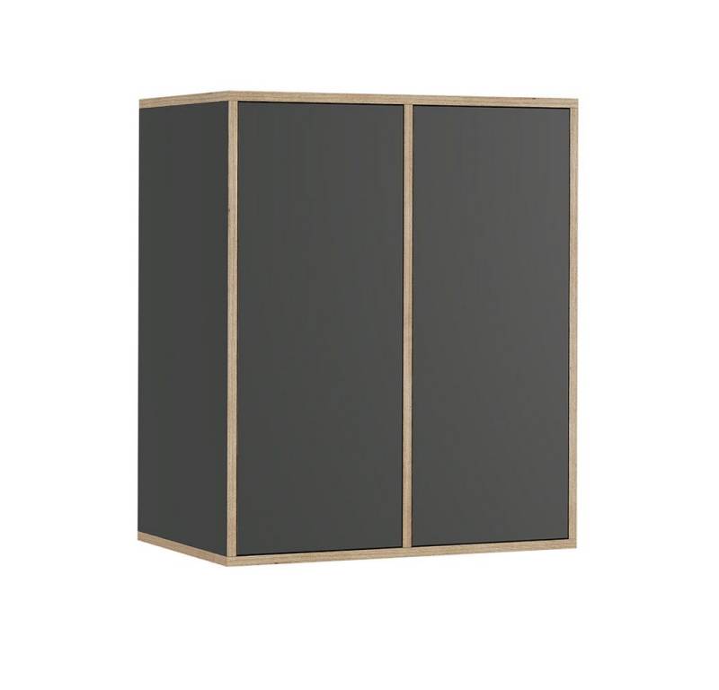Vicco Bücherregal Tetrix, Anthrazit/Nordik, 63 x 75 cm mit 2 Türen von Vicco