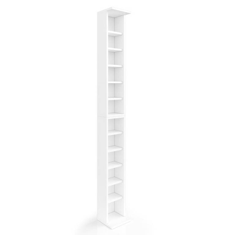 Vicco CD-Regal, Weiß/Weiß, 21 x 91.8 cm Groß 2er set von Vicco