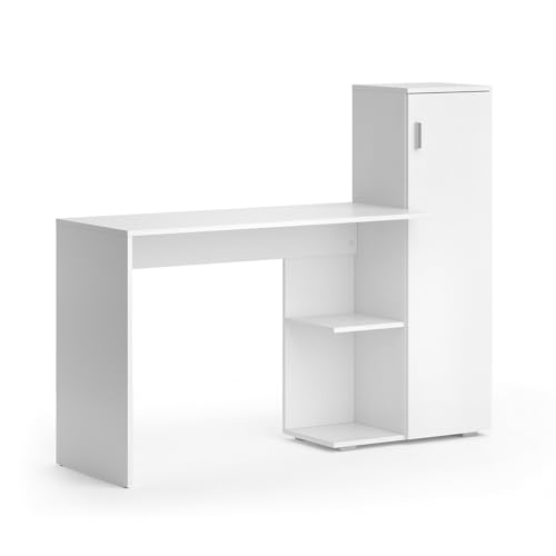 Vicco Computertisch Ritz, Arbeitstisch für das Büro, Weiß, 141.2 x 45.2 cm von Vicco