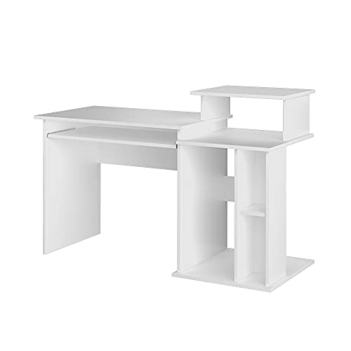 Vicco Schreibtisch Jan, Arbeitstisch für das Büro, Weiß, 130 x 55 cm von Vicco