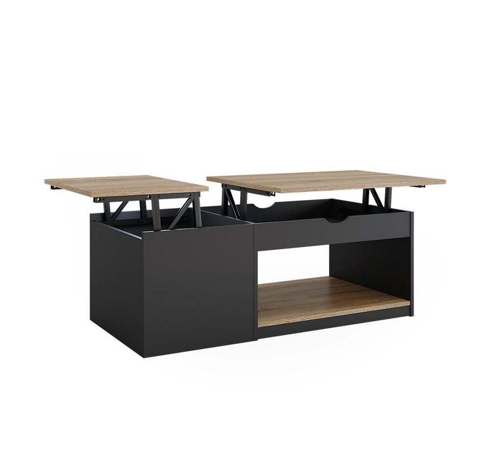 Vicco Couchtisch Avela, Schwarz/Sonoma, 110 x 110 cm von Vicco