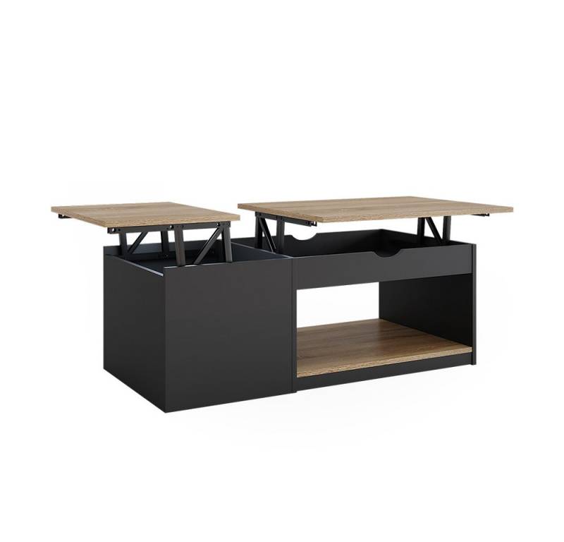 Vicco Couchtisch Avela, Schwarz/Sonoma, 110 x 110 cm von Vicco