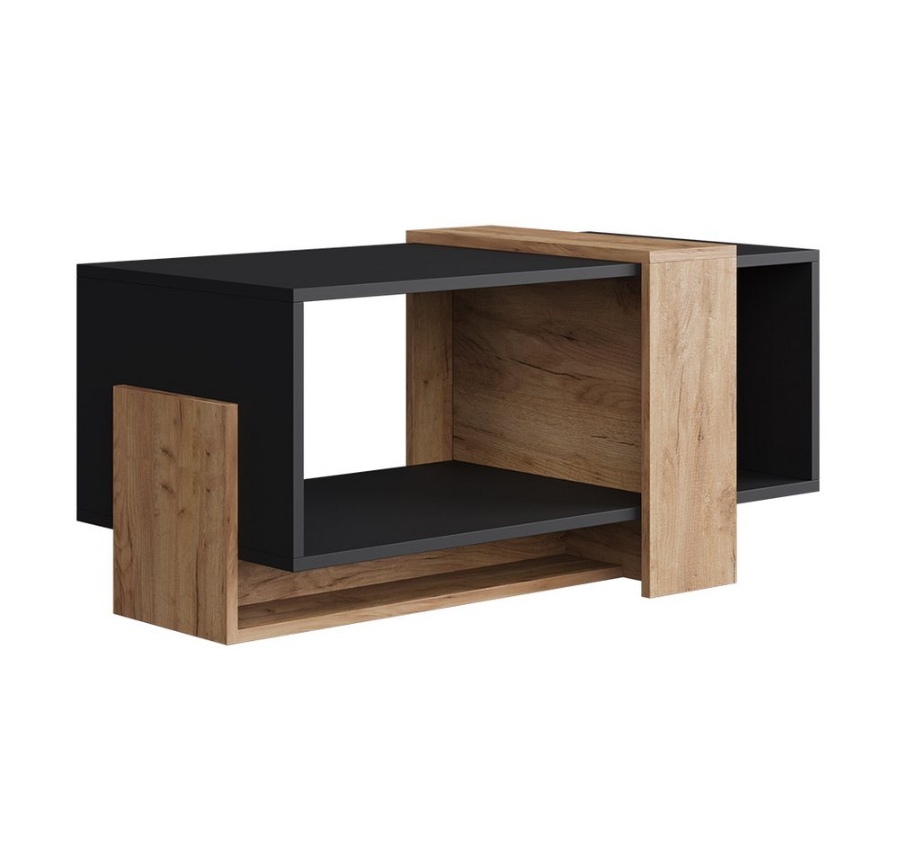 Vicco Couchtisch Aven, Anthrazit/Goldkraft Eiche, 91.8 x 49 cm von Vicco