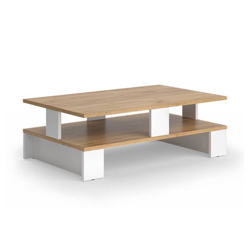 Vicco Couchtisch Belina, Goldkraft Eiche/Weiß, 80 x 50 cm mit zwei Ebenen Vicco Couchtisch Belina, Goldkraft Eiche/Weiß, 80 x 50 cm mit zwei Ebenen von Vicco