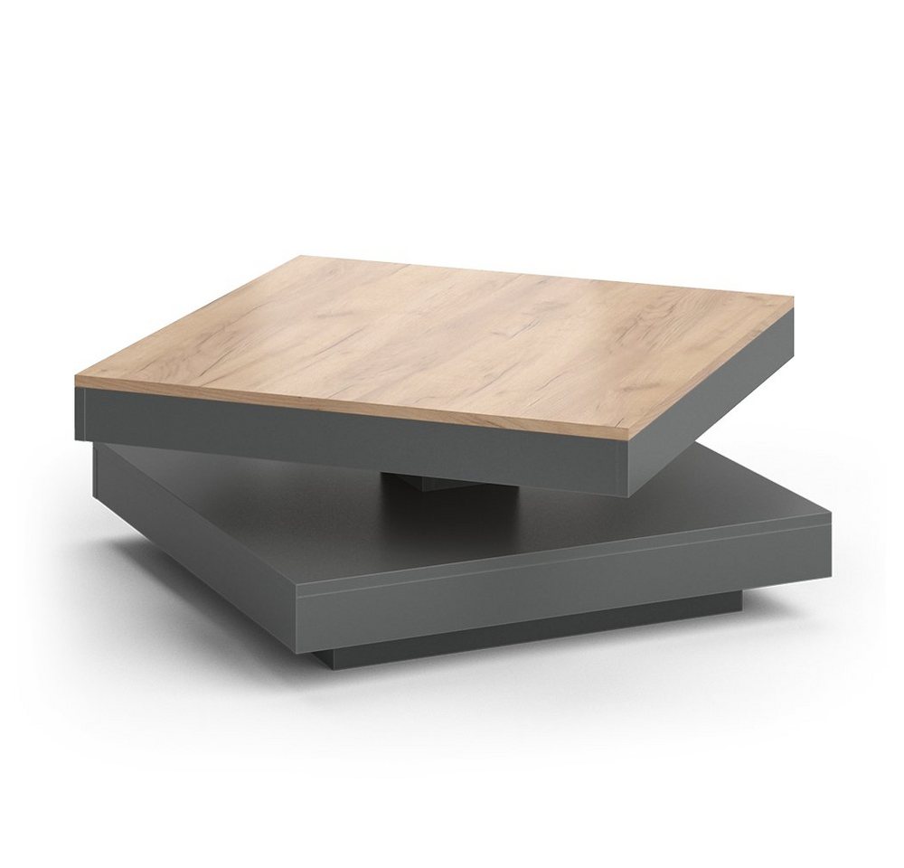 Vicco Couchtisch Elias, Anthrazit/Goldkraft Eiche, 70 x 70 cm, Multifunktionell Vicco Couchtisch Elias, Anthrazit/Goldkraft Eiche, 70 x 70 cm, Multifunktionell von Vicco