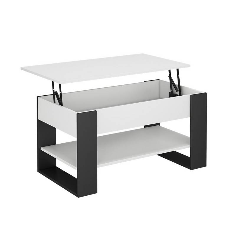 Vicco Couchtisch Lifto, Weiß/Anthrazit, 92 x 51 cm mit Liftfunktion von Vicco