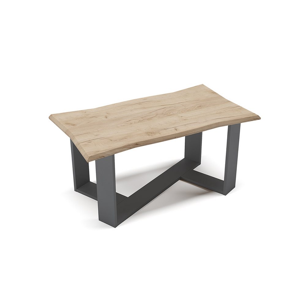 Vicco Couchtisch Arne, Goldkraft Eiche/Anthrazit, 90 x 50 cm von Vicco