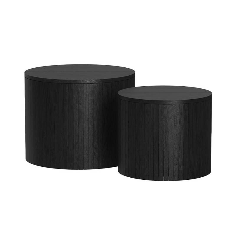 Vicco Couchtisch Tavilo, Eiche/Schwarz, 48 x 48 cm 2 Teile von Vicco