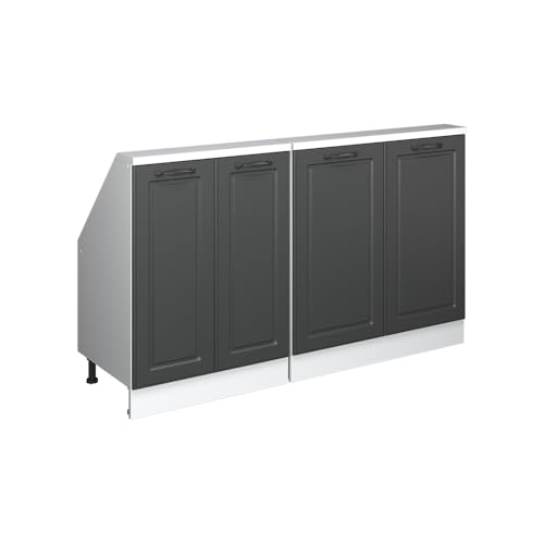 Vicco Dachschrägenschrank Rion, Weiß/Anthrazit Landhaus, 2er Set Vicco Dachschrägenschrank Rion, Weiß/Anthrazit Landhaus, 2er Set von Vicco
