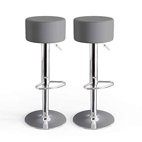 Vicco Barhocker 2er Set, Hocker für die Bar, Grau, 38.5 x 92 cm 2 Teilig von Vicco