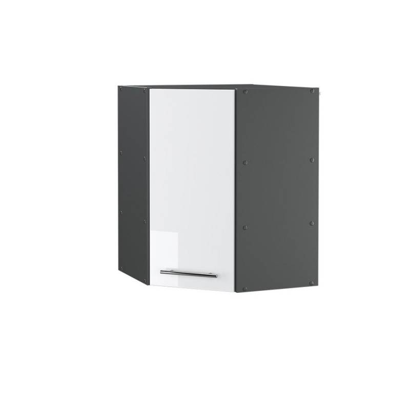 Vicco Eckhängeschrank Fame-Line, Weiß Hochglanz/Anthrazit, 57 cm (1 Hängeschrank) Eckhängeschrank von Vicco