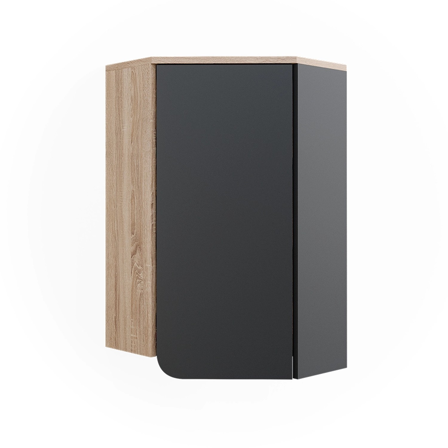 Vicco Eckhängeschrank Karen Anthrazit 50 x 75 cm mit Tür und Offenen Fächern Vicco Eckhängeschrank Karen Anthrazit 50 x 75 cm mit Tür und Offenen Fächern von Vicco