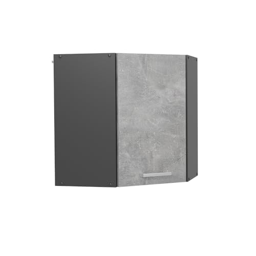 Vicco Eckhängeschrank R-Line, Küchen-Eckschrank, Beton, 57 cm von Vicco