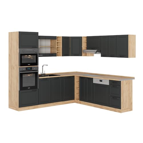 Vicco Eckküche R-Line, Anthrazit Landhaus/Goldkraft Eiche, 237 x 60 cm ohne Arbeitsplatte Vicco Eckküche R-Line, Anthrazit Landhaus/Goldkraft Eiche, 237 x 60 cm ohne Arbeitsplatte von Vicco