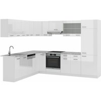 Vicco - Eckküche R-Line 287x227cm Weiß Hochglanz Modern von Vicco