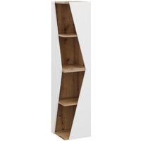 Vicco - Badschrank Benno, Weiß/Artisan, 31.6 x 70.5 cm mit 3 Ablagen von Vicco