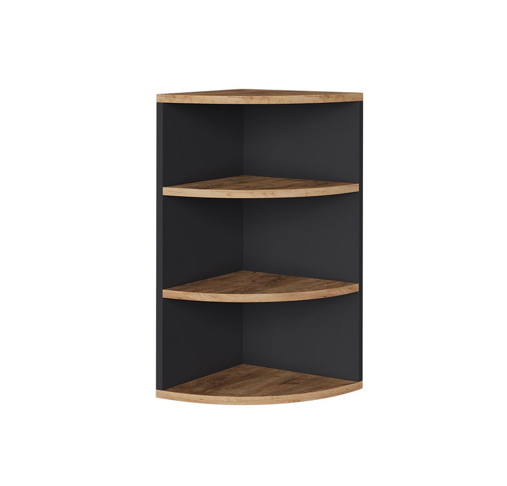 Vicco Eckregal Ecki, Anthrazit/Goldkraft Eiche, 30 x 60 cm von Vicco