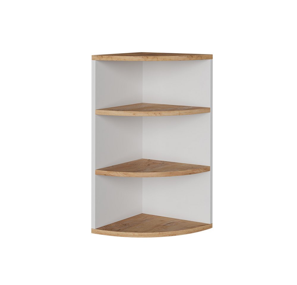 Vicco Eckregal Ecki, Weiß/Goldkraft Eiche, 30 x 60 cm Vicco Eckregal Ecki, Weiß/Goldkraft Eiche, 30 x 60 cm von Vicco