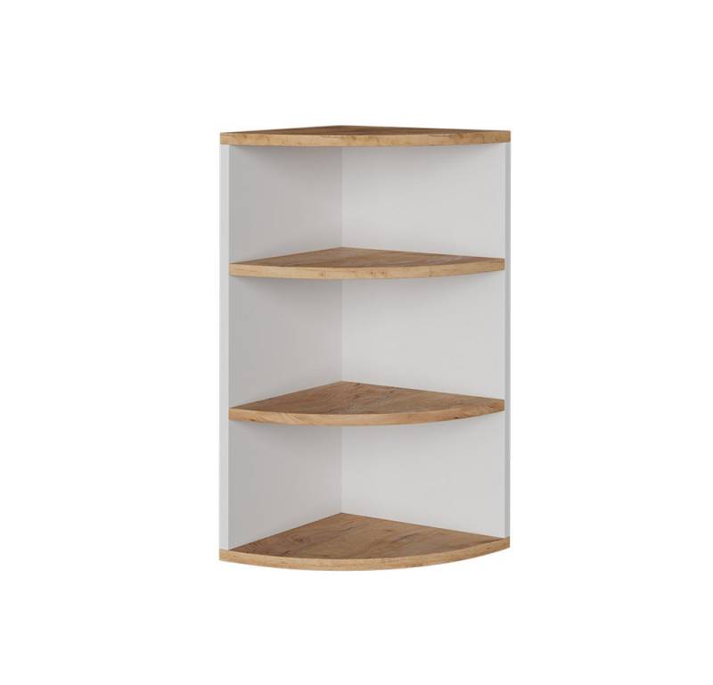 Vicco Eckregal Ecki, Weiß/Goldkraft Eiche, 30 x 60 cm von Vicco