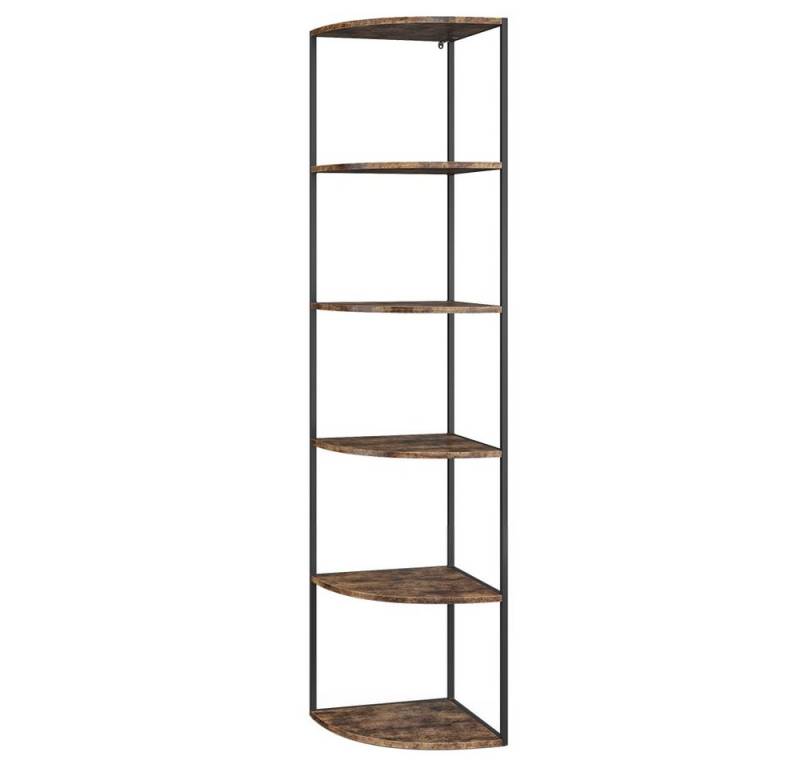 Vicco Eckregal Fyrk, Eiche rustikal/Schwarz, 40 x 180 cm von Vicco