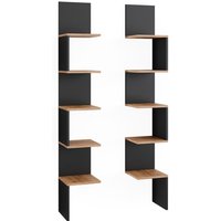 Vicco - Eckregal Paolo, Anthrazit, 28 x 175.4 cm 2er Set von Vicco