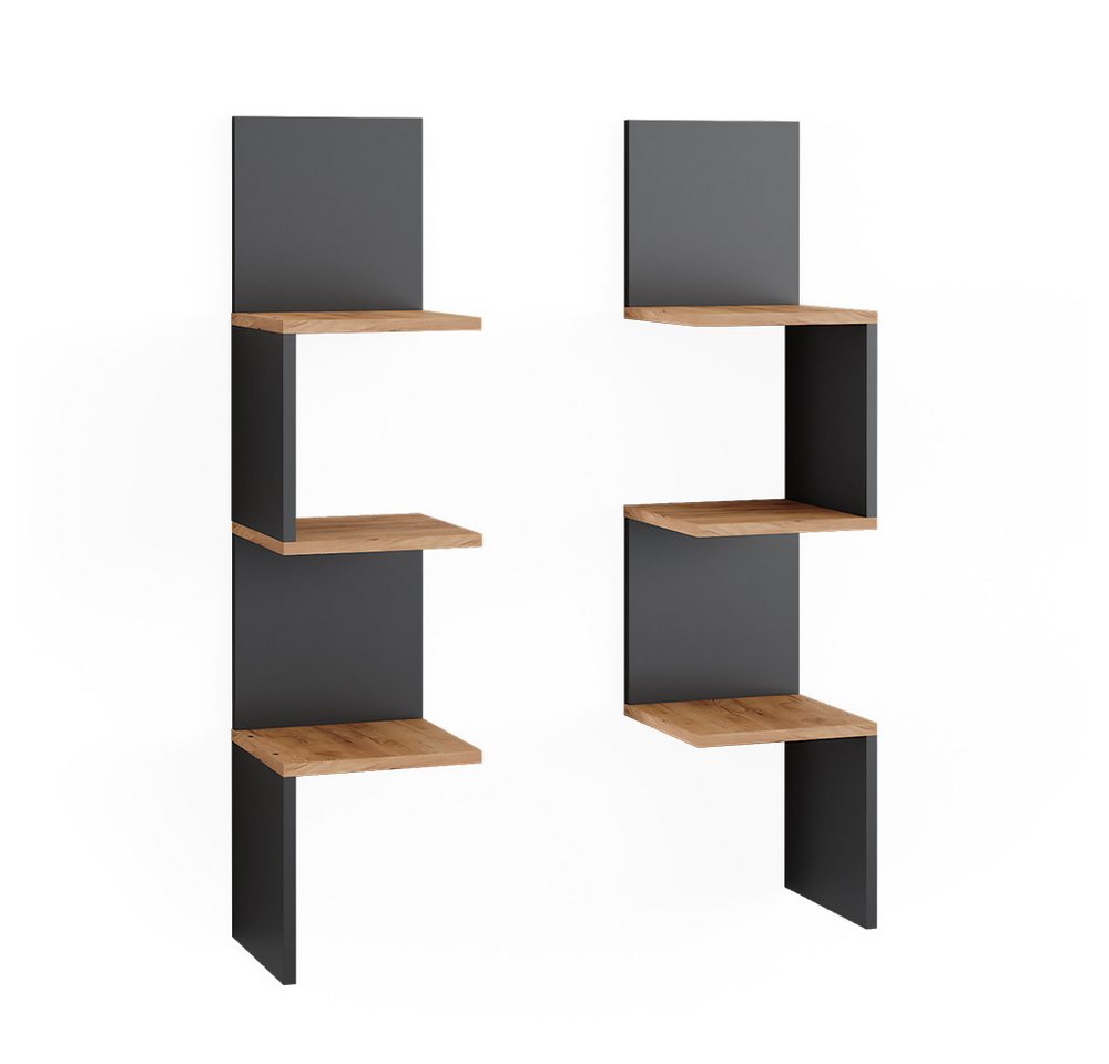 Vicco Eckregal Paolo, Anthrazit/Goldkraft Eiche, 28 x 116.4 cm 2er Set Vicco Eckregal Paolo, Anthrazit/Goldkraft Eiche, 28 x 116.4 cm 2er Set von Vicco