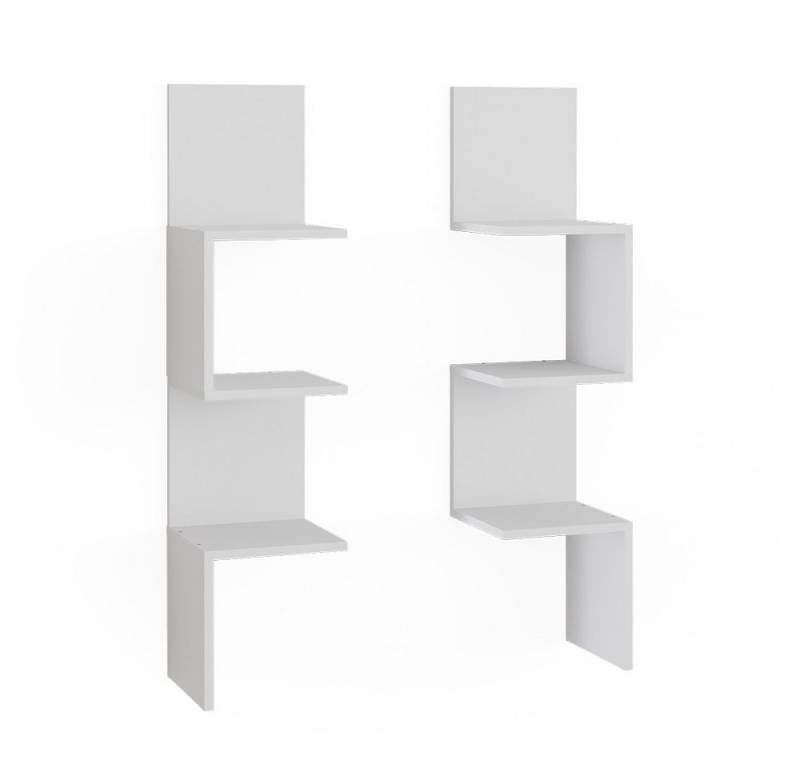 Vicco Eckregal Paolo, Weiß, 28 x 116.4 cm 2er Set von Vicco