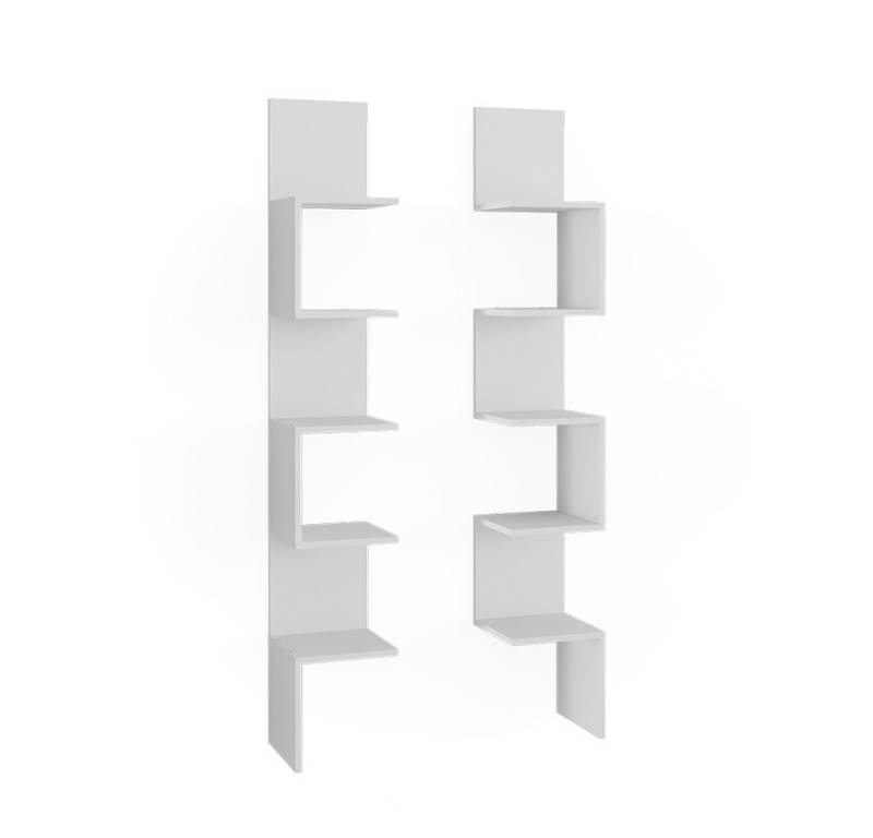 Vicco Eckregal Paolo, Weiß, 28 x 175.4 cm 2er Set von Vicco