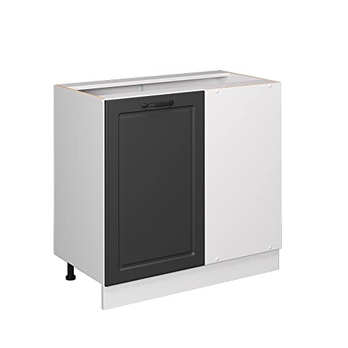 Vicco Eckschrank R-Line, Anthrazit Landhaus/Weiß, 86 cm ohne Arbeitsplatte von Vicco