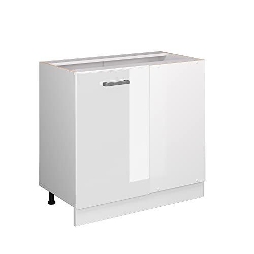 Vicco Eckschrank für Hausrat R-Line, Weiß Hochglanz, 86 cm mit Tür, ohne Arbeitsplatte Vicco Eckschrank für Hausrat R-Line, Weiß Hochglanz, 86 cm mit Tür, ohne Arbeitsplatte von Vicco