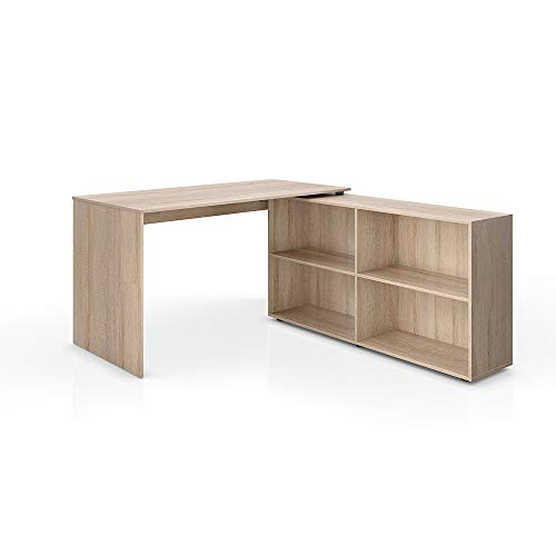 Vicco Eckschreibtisch FlexPlus, Winkelschreibtisch, Sonoma, 137 x 60 cm von Vicco