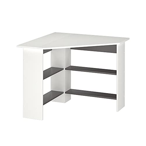 Vicco Eckschreibtisch Arion, Winkelschreibtisch, Weiß/Anthrazit, 90 x 90 cm von Vicco
