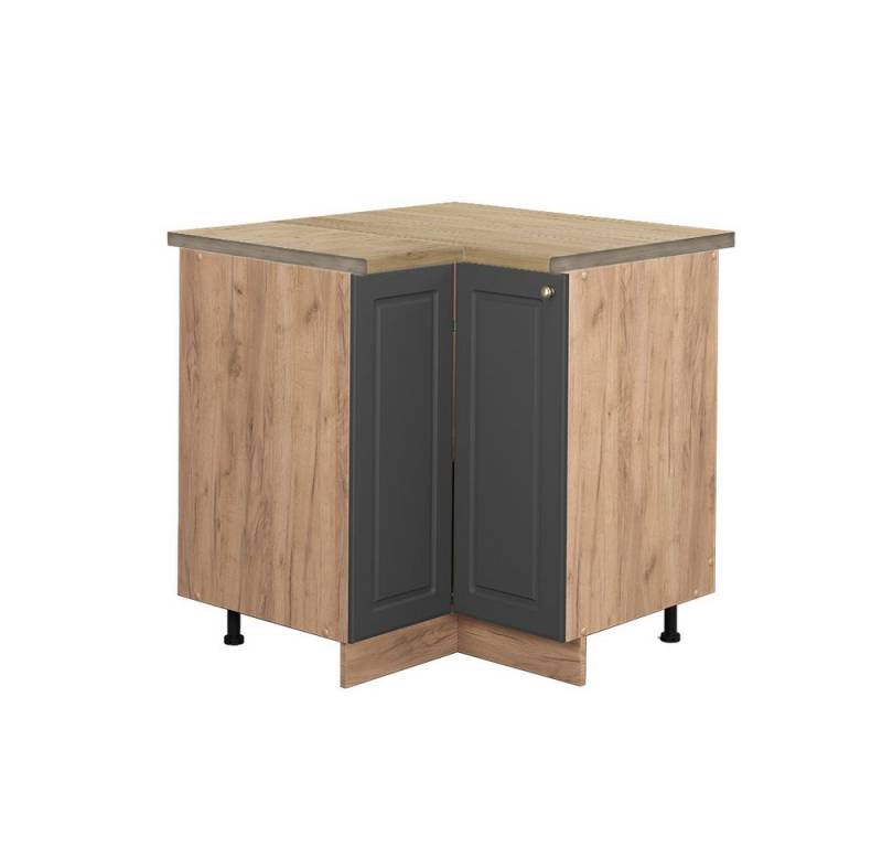 Vicco Eckunterschrank Fame-Line, Anthrazit-Gold/Goldkraft Eiche, 80.5 cm, AP Eiche Vicco Eckunterschrank Fame-Line, Anthrazit-Gold/Goldkraft Eiche, 80.5 cm, AP Eiche von Vicco