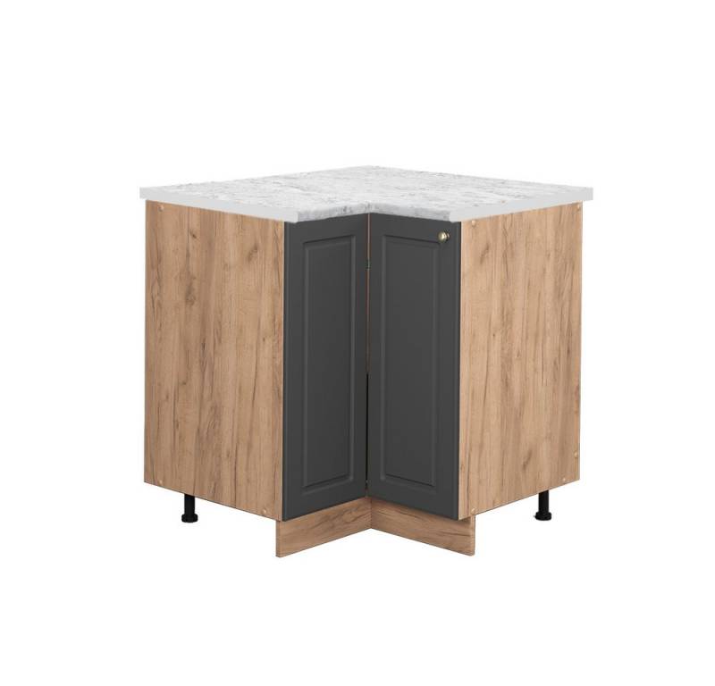 Vicco Eckunterschrank Fame-Line, Anthrazit-Gold/Goldkraft Eiche, 80.5 cm, AP Marmor Vicco Eckunterschrank Fame-Line, Anthrazit-Gold/Goldkraft Eiche, 80.5 cm, AP Marmor von Vicco