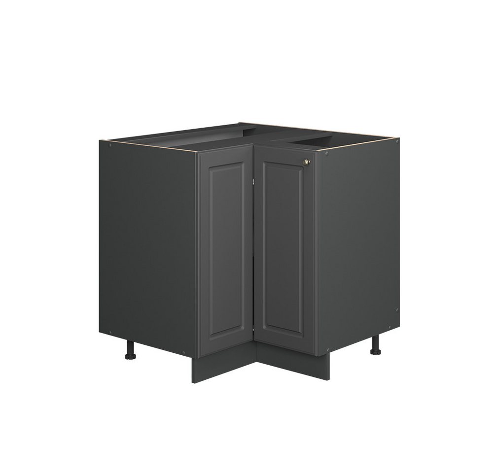 Vicco Eckunterschrank Fame-Line, Anthrazit-Gold Landhaus/Anthrazit, 80.5 cm, AP Marmor von Vicco