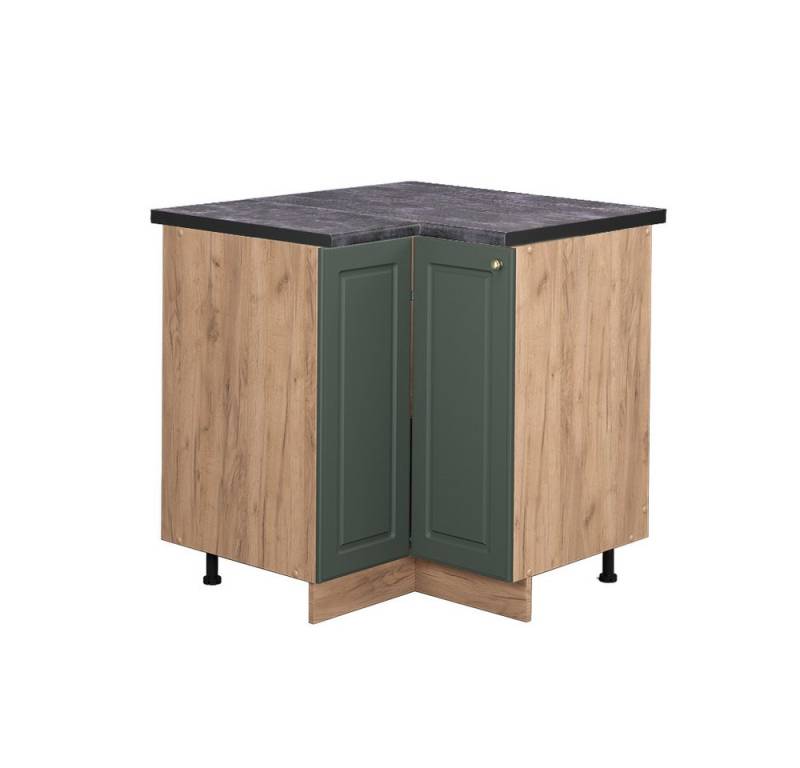 Vicco Eckunterschrank Fame-Line, Grün-Gold Landhaus/Goldkraft Eiche, 80.5 cm, AP Anthrazit Vicco Eckunterschrank Fame-Line, Grün-Gold Landhaus/Goldkraft Eiche, 80.5 cm, AP Anthrazit von Vicco