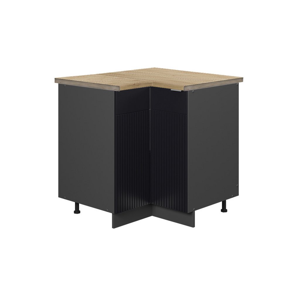 Vicco Eckunterschrank Fame-Line, Schwarz gestreift/Anthrazit, 80.5 cm, AP Eiche Vicco Eckunterschrank Fame-Line, Schwarz gestreift/Anthrazit, 80.5 cm, AP Eiche von Vicco