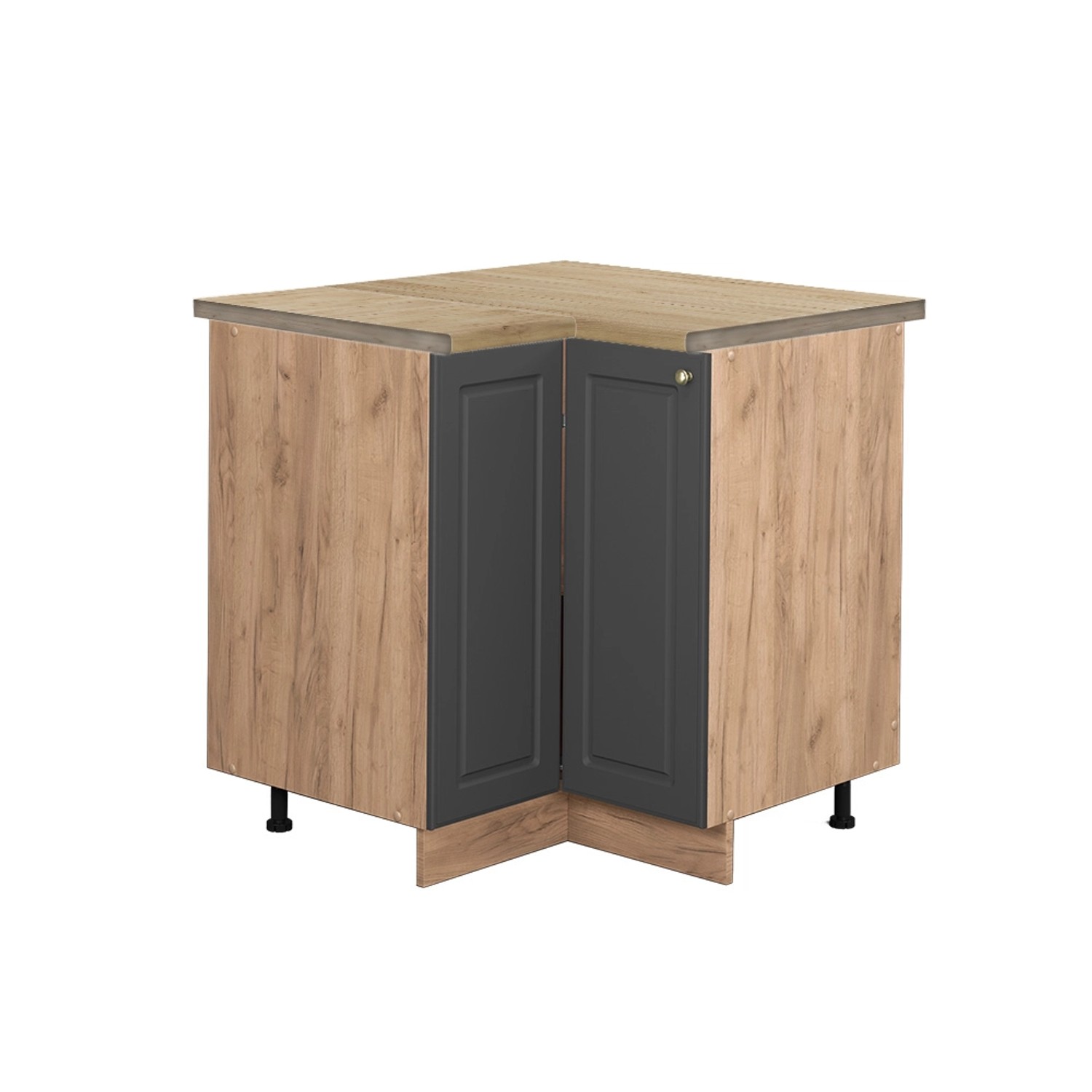 Vicco Eckunterschrank Fame-Line Anthrazit-Gold/Goldkraft Eiche 81 cm AP Eiche von Vicco