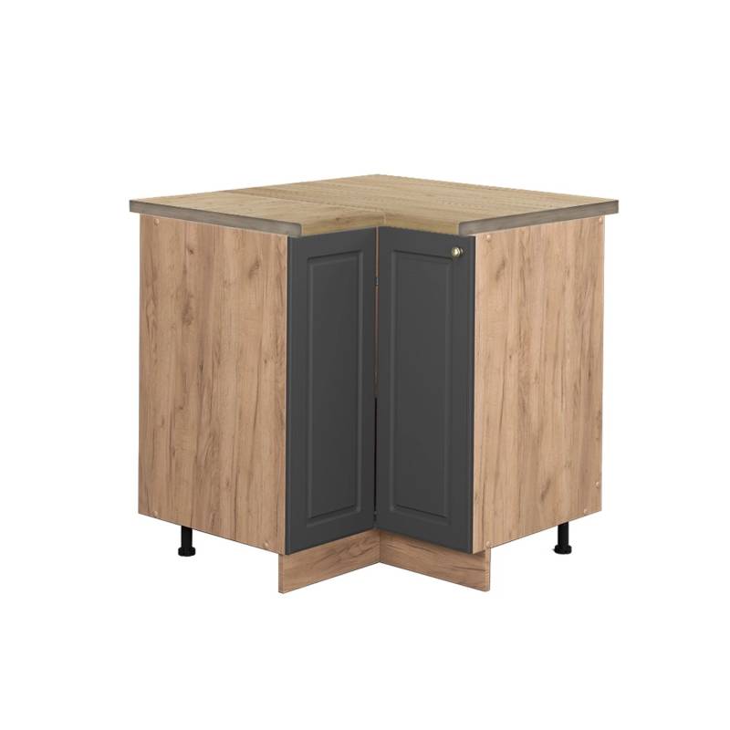 Vicco Eckunterschrank Fame-Line Anthrazit-Gold/Goldkraft Eiche 81 cm AP Eiche von Vicco