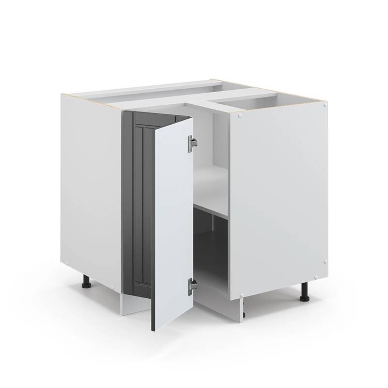 Vicco Eckunterschrank Fame-Line Anthrazit Landhaus/Weiß 81 cm AP Anthrazit von Vicco