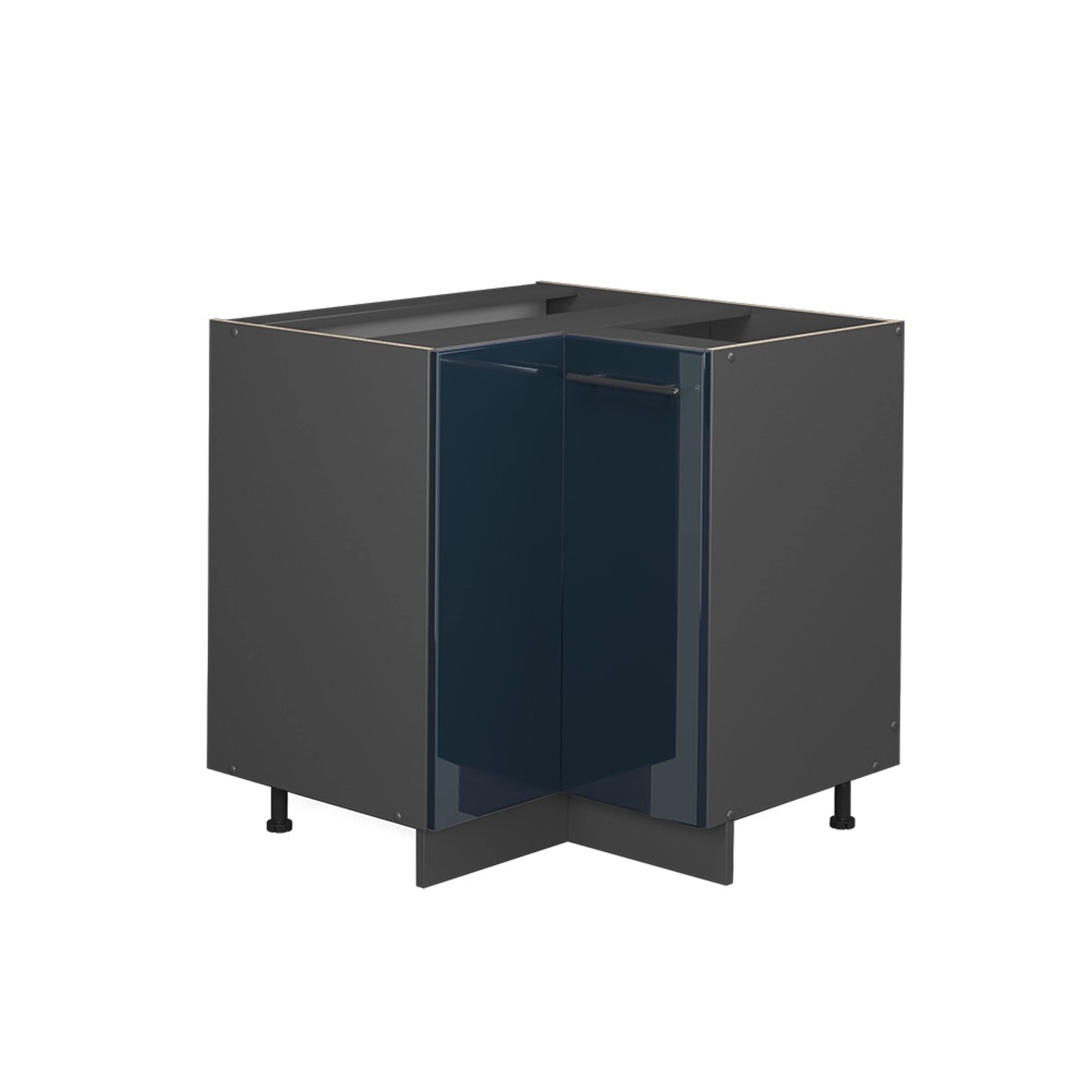 Vicco Eckunterschrank Fame-Line Dunkelblau Hochglanz 81 cm ohne Arbeitsplatte Vicco Eckunterschrank Fame-Line Dunkelblau Hochglanz 81 cm ohne Arbeitsplatte von Vicco