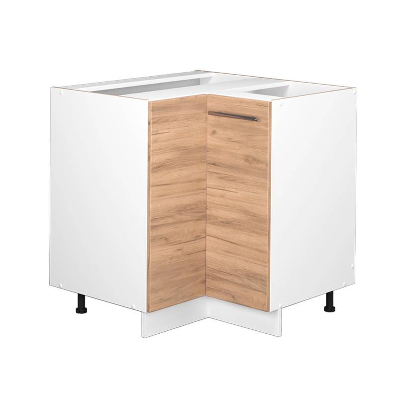 Vicco Eckunterschrank Fame-Line Goldkraft Eiche/Weiß 81 cm ohne Arbeitsplatte von Vicco