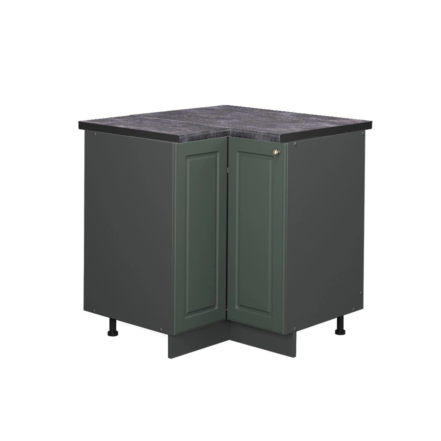 Vicco Eckunterschrank Fame-Line Grün-Gold Landhaus/Anthrazit 81 cm AP Anthrazit von Vicco