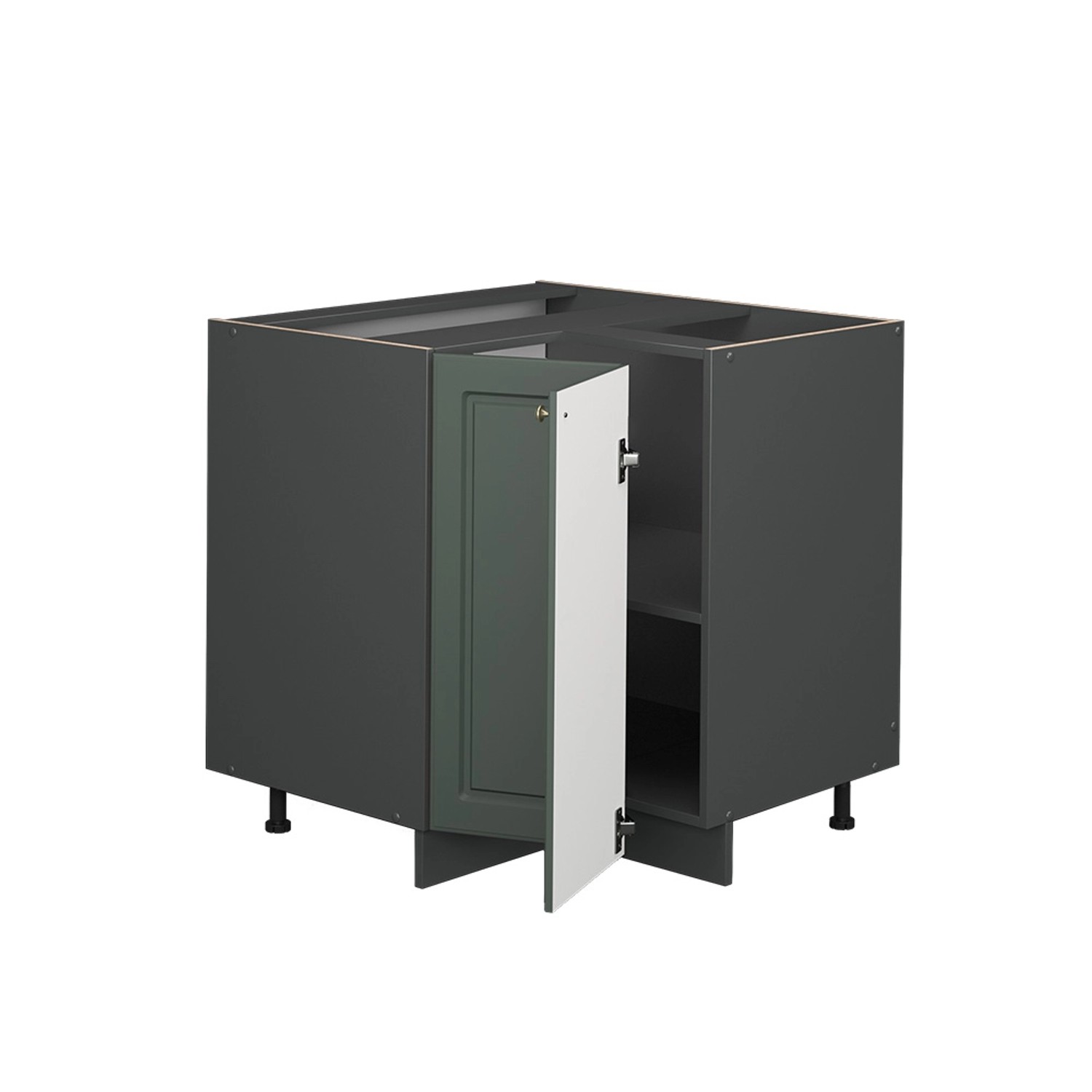 Vicco Eckunterschrank Fame-Line Grün-Gold Landhaus/Anthrazit 81 cm AP Eiche von Vicco