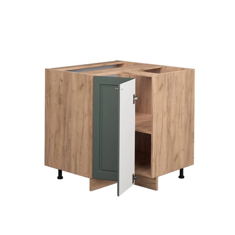 Vicco Eckunterschrank Fame-Line Grün-Gold Landhaus/Goldkraft Eiche 81 cm AP Marmor von Vicco